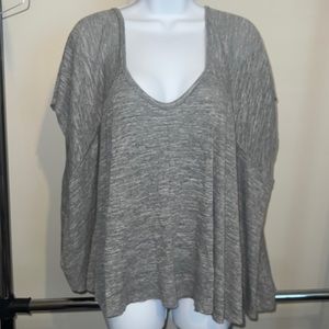 Free People OversizedV Neck Shirt Tee